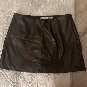Abercrombie Chocolate Leather skort